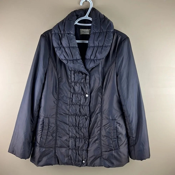 Women's Precis Brown Puffer Winter Coat  size 10 - Picture 6 of 13